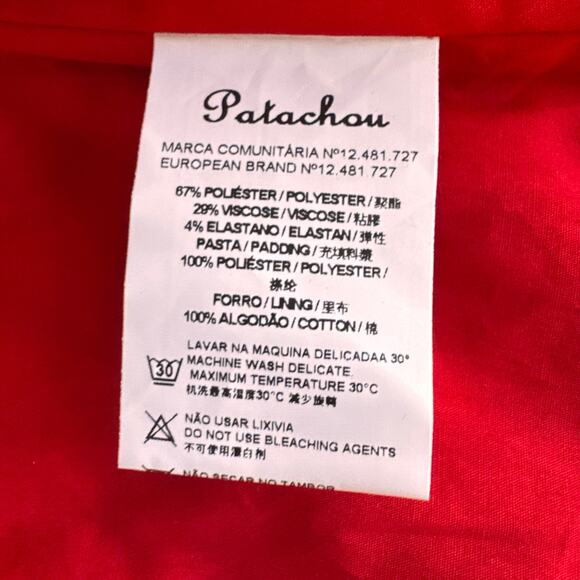 Patachou Girls Red Ruffle Collar Bow Detail Dress Coat Size 3Y - Picture 9 of 9